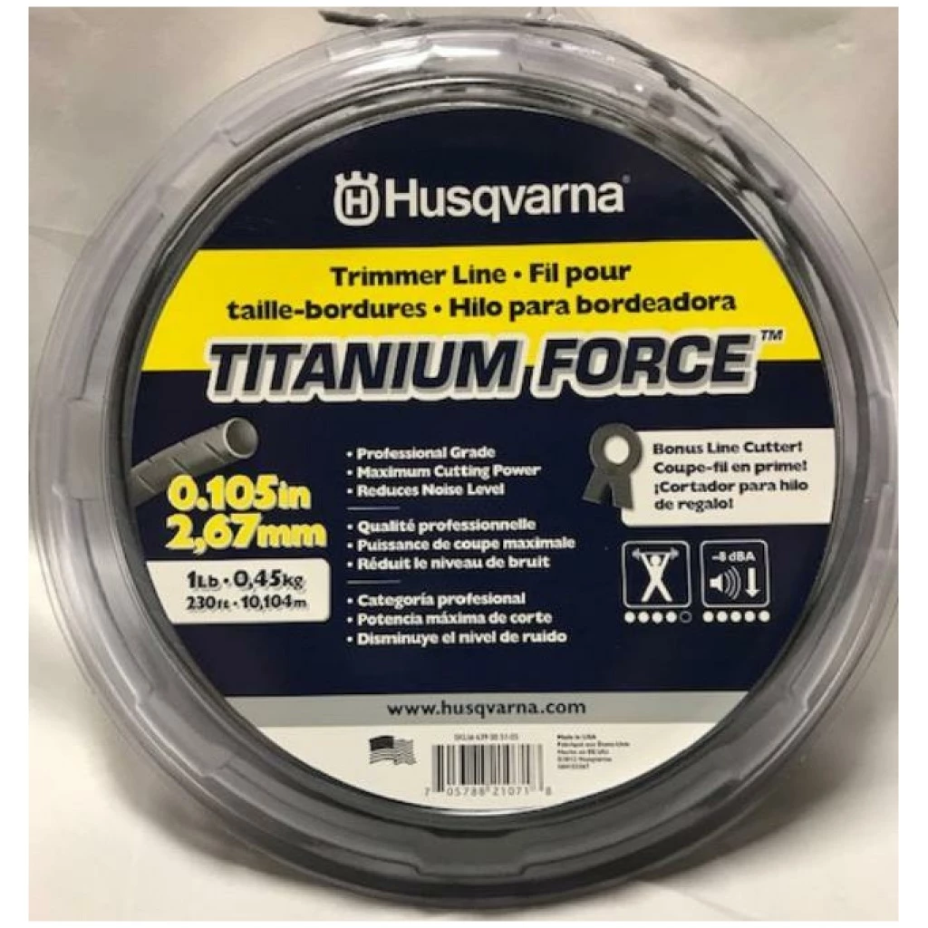 Husqvarna Titanium Force Trimmer Line .105x230' #639005105 3 Husqvarna Titanium Force Trimmer Line .105x230' #639005105